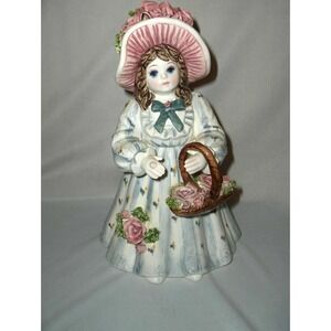Schmid Porcelain 1993 Yamada Collection Girl Music Box Figurine Signed #847